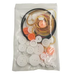 POM Plastic Belt Pulley Wheel Bag Mixed Different Styles DIY Toy Robot Motor Model Gearbox Accessories