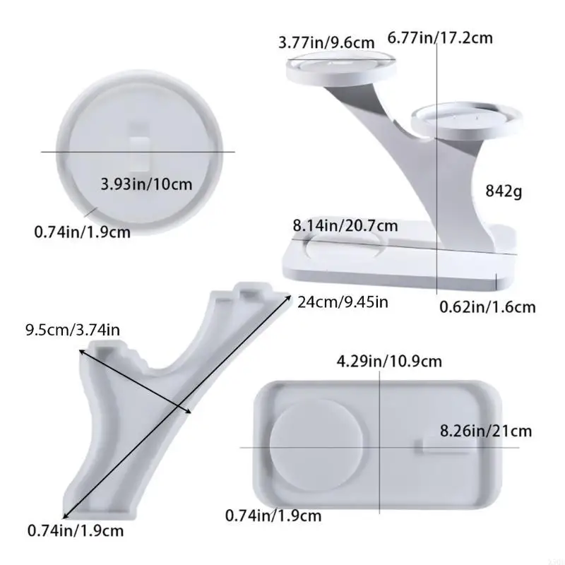 Craft Molds Bracket Molds Splicing Bracket Vorm Crafting Molds Cutess Kandelhouder Mallen voor tafel Decoreren