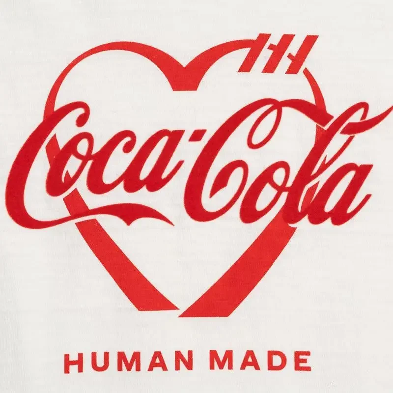 HUMAN MADE Kollaborationsdesign T-Shirt mit Herz-Logo, kurzärmelig, aus reiner Baumwolle 320g, trendig für Männer und Frauen. – Detail 4