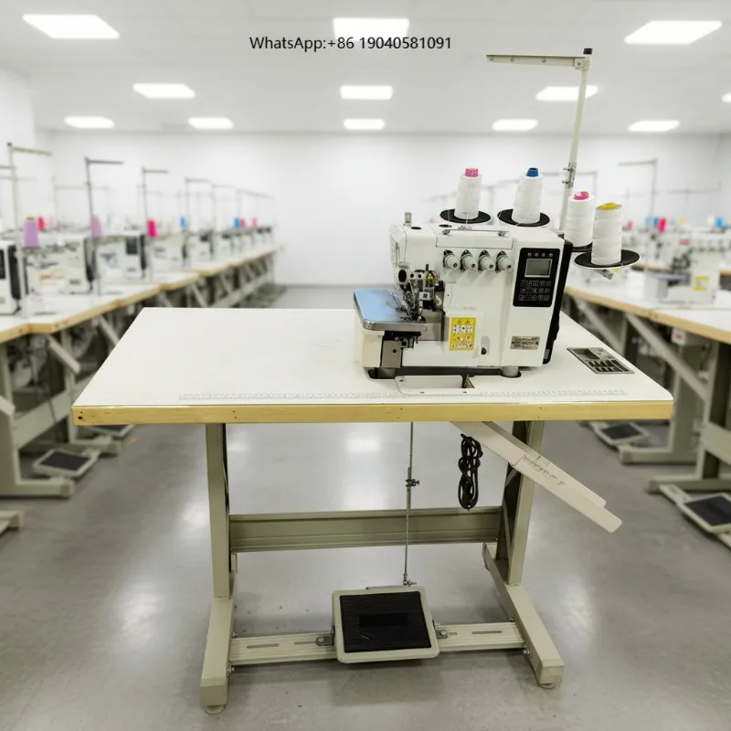 Four-thread Industrial Computerized Motor Sewing Machine Garment Wrapping Knitting High-Speed Clothing Underwear Shoes RNEX4-4UT
