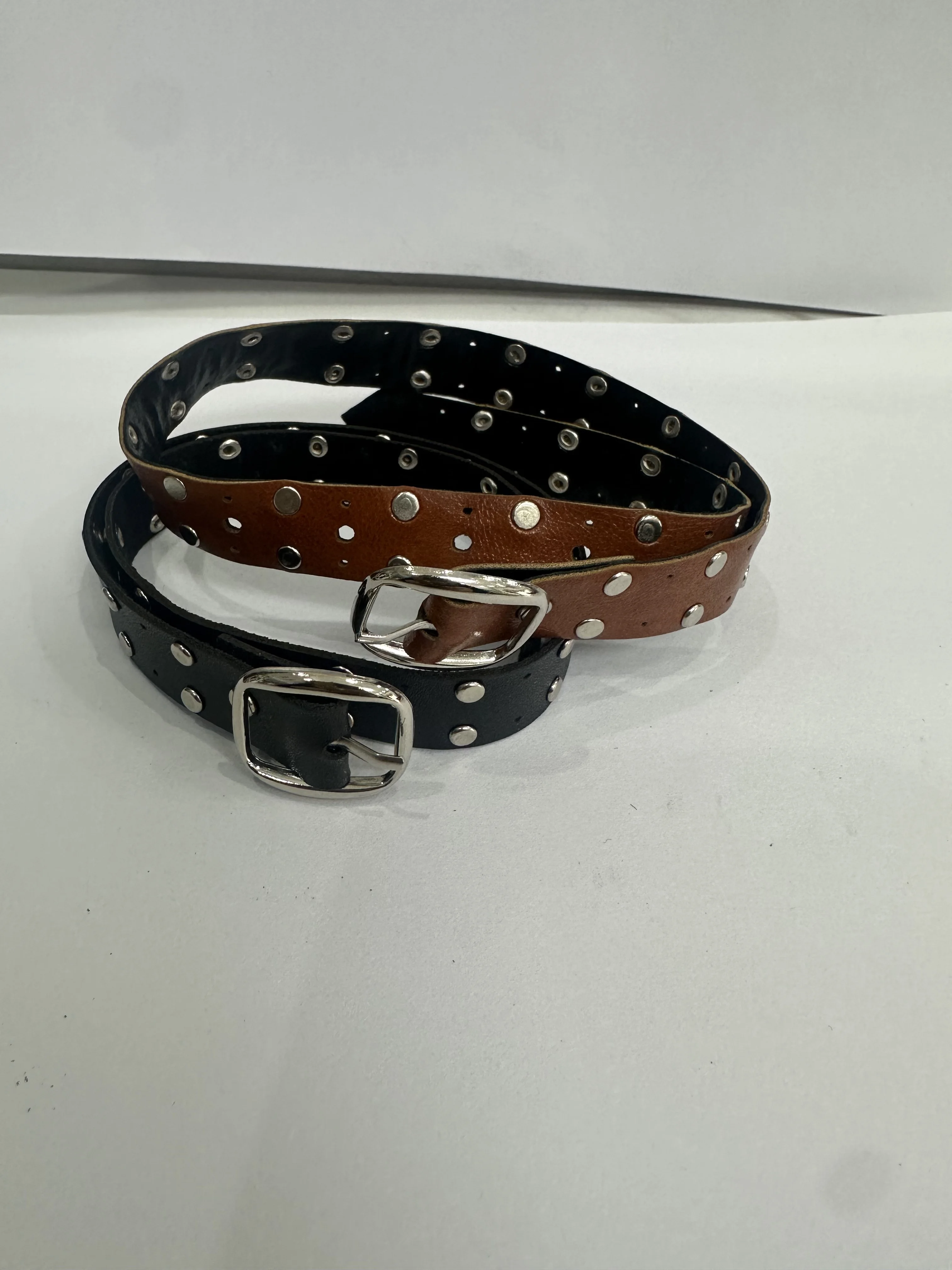 D09-P666 enfants jouet fait à la main oncle ID75 uf75 BJD poupée accessoires noir marron rivet ceinture ceinture 1 pièces