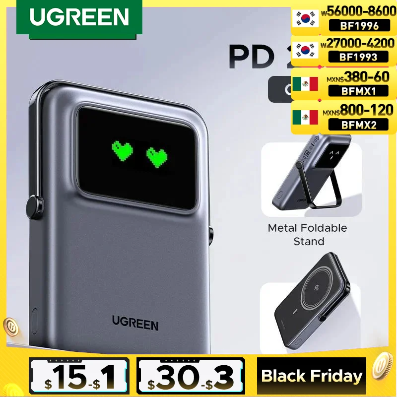 UGREEN Uno 20W Qi2 10000mAh Power Bank Magnetic Portable Wireless Fast Charging PowerBank for MagSafe for iPhone 16 Pro Max