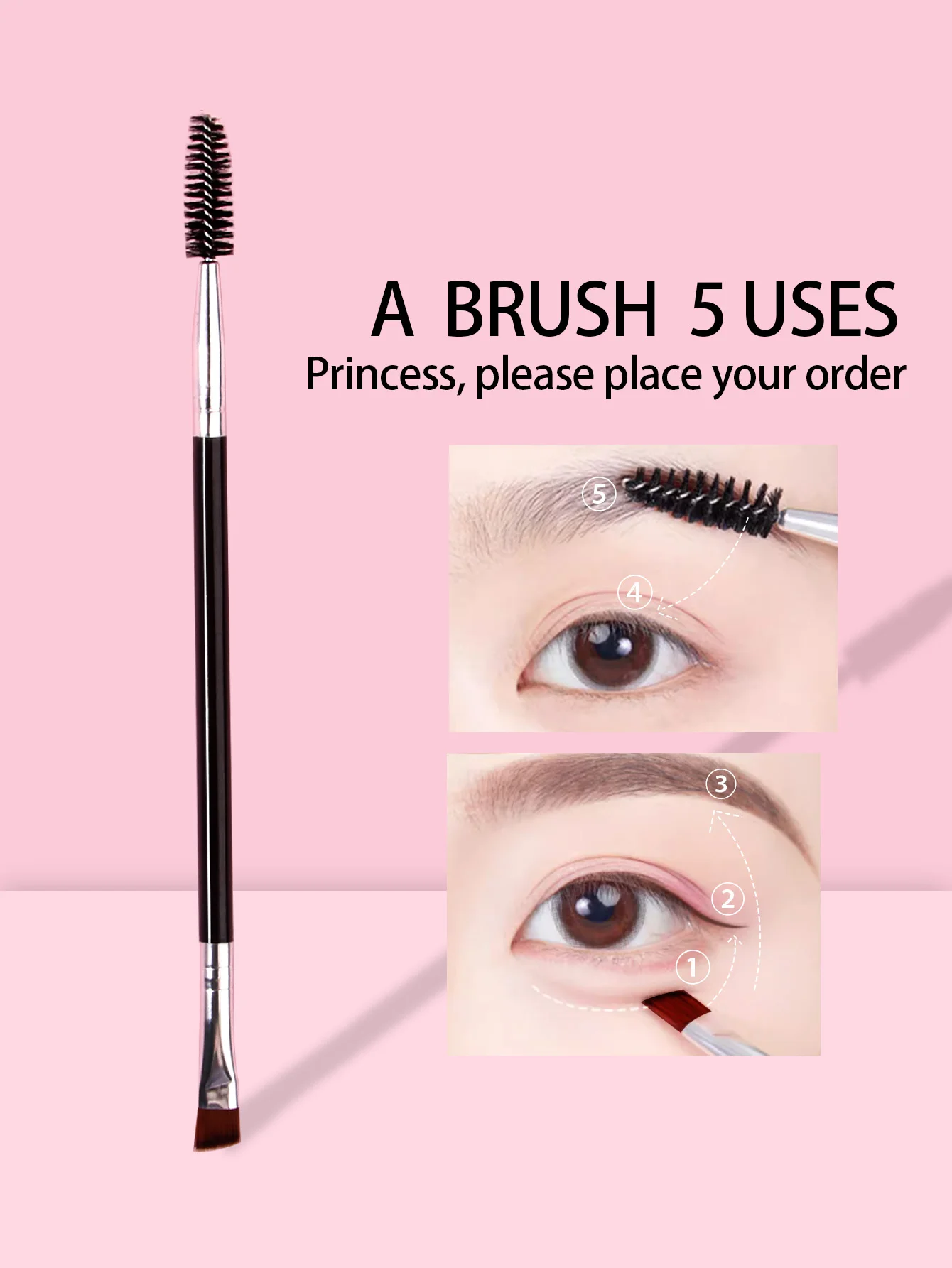 Eyebrow Brush Angled Eyebrow Comb Professional Beauty Makeup Brushes for Lash Eye Brow Brush Blending Make-up Tools
