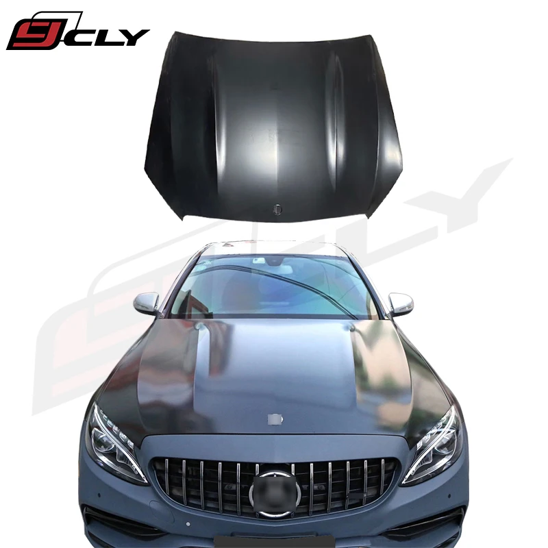 

CLY Car Hood for 2015-2022 Benz C Class W205 Upgrade C63 Hood C180 C200 C260 C300 Car Bonnet Steel Aluminium Engine Hood