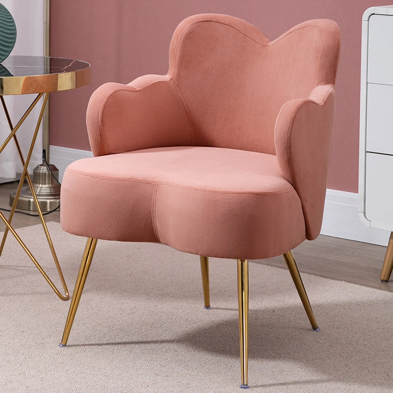 Living room Chairs Velvet backrest armchair Nordic Relaxing single sofa Dresser makeup soft chair Cafe waiting chair Furniture