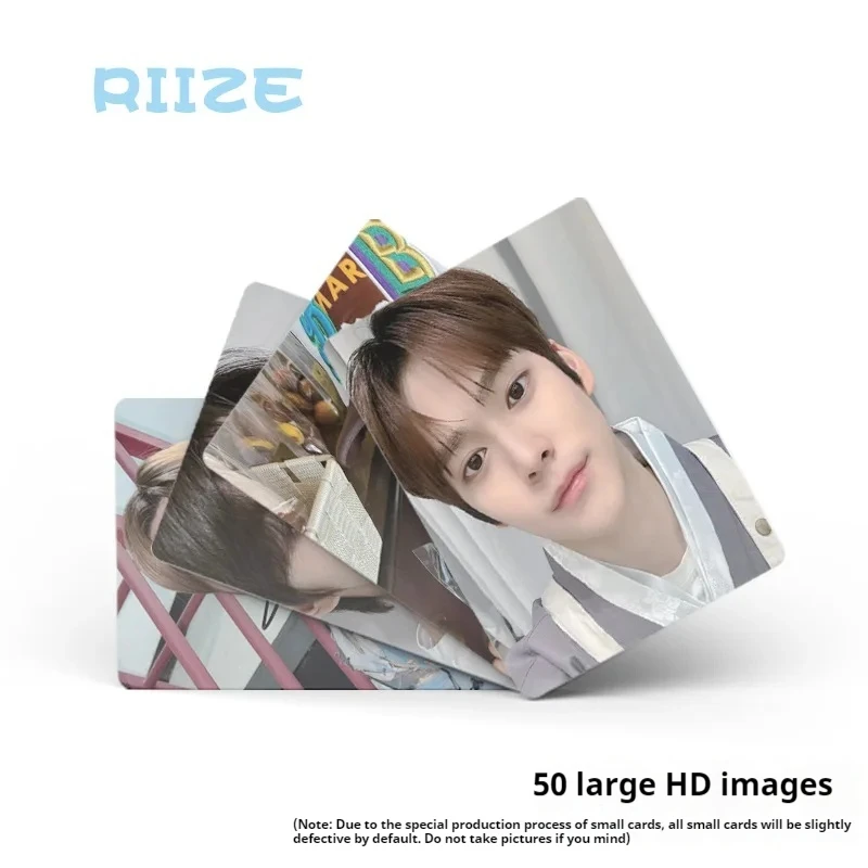 Imagem -03 - Conjunto Ídolo Riize Laser Photocards Novo Álbum Lomo Shotaro Eunseok Sunhan Wonbin Sohee hd Printd Cartões Fãs Presentes 50 Peças