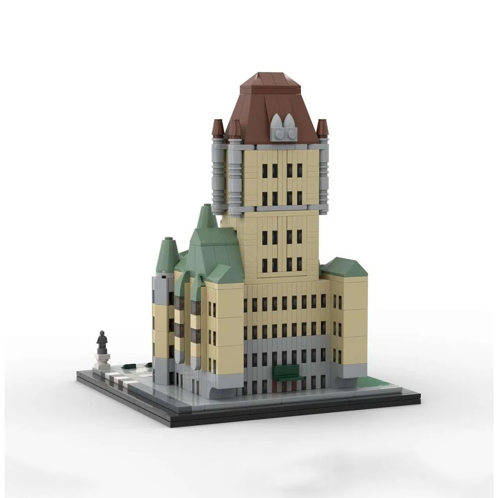 MOC Chateau Frontenac Québec City 모듈러 빌딩 블록, 시카고 워터 타워 조립 모델 장난감 벽돌, 어린이 생일 선물