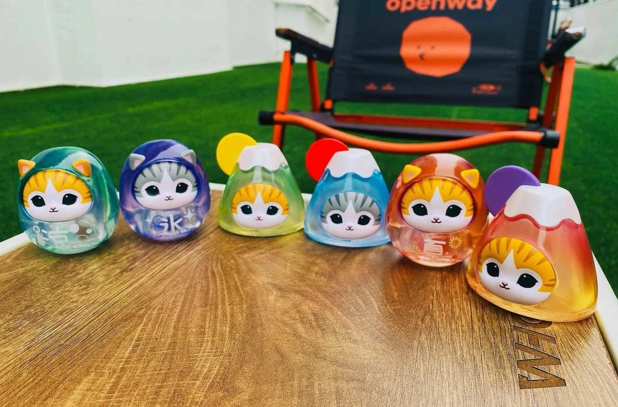 

Mofusand, летние прозрачные молитвы Damo для удачи, небьющаяся коробка Weng, коробка для яиц, слепая коробка, модный игровой настольный орнамент, сувенир