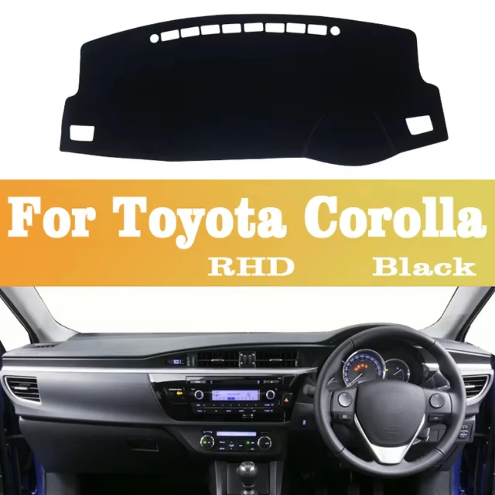 สีดํารถ Dash BOARD หลีกเลี่ยง Pad Non-SLIP Soft แพลตฟอร์มสําหรับ Toyota Corolla จาก 2014 ถึง 2018