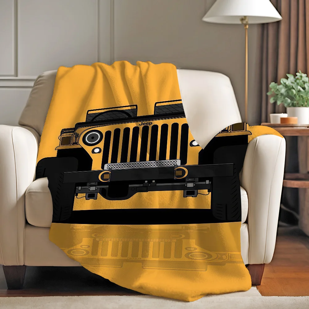 

Car Brand J-Jeep Blanket Warm And Soft Suitable For Bedroom Living Room Sofa Bed Office Travel Camping