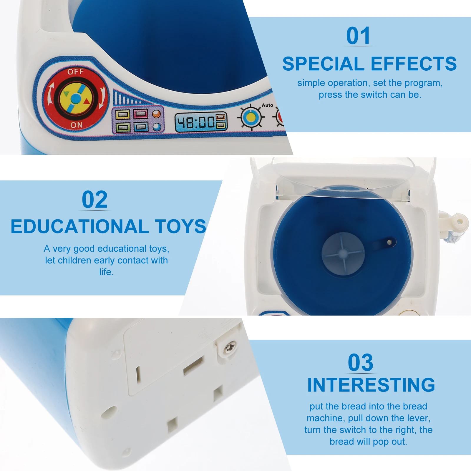 Simulation Mini Washing Machine for Kids Pretend Play Laundry Playset Washer Toy