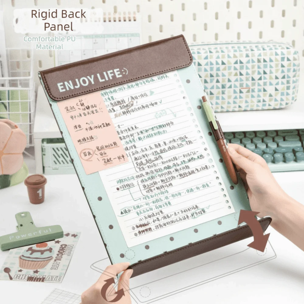 Magnetic Closure Magnetic Clipboard Smooth Writing Surface Colorful Polka Dot Pattern Writing Board Protective Cover