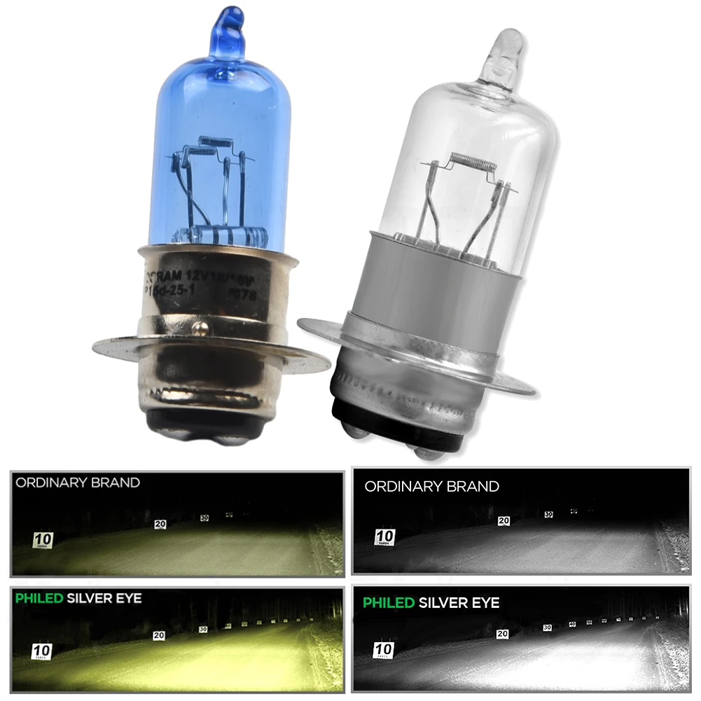 Lâmpadas de farol 35w 12v, luz super branca e amarela, h6 t19 p15d, lâmpadas de farol para motocicletas, veículos elétricos, scooters