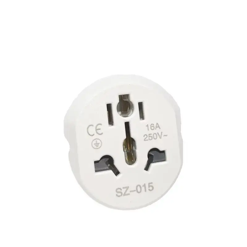 Universal Travel Adapter Converter 16A 250V Korea EU Plug Round Socket High Quality Wall Socket For AU US UK CN To EU KR