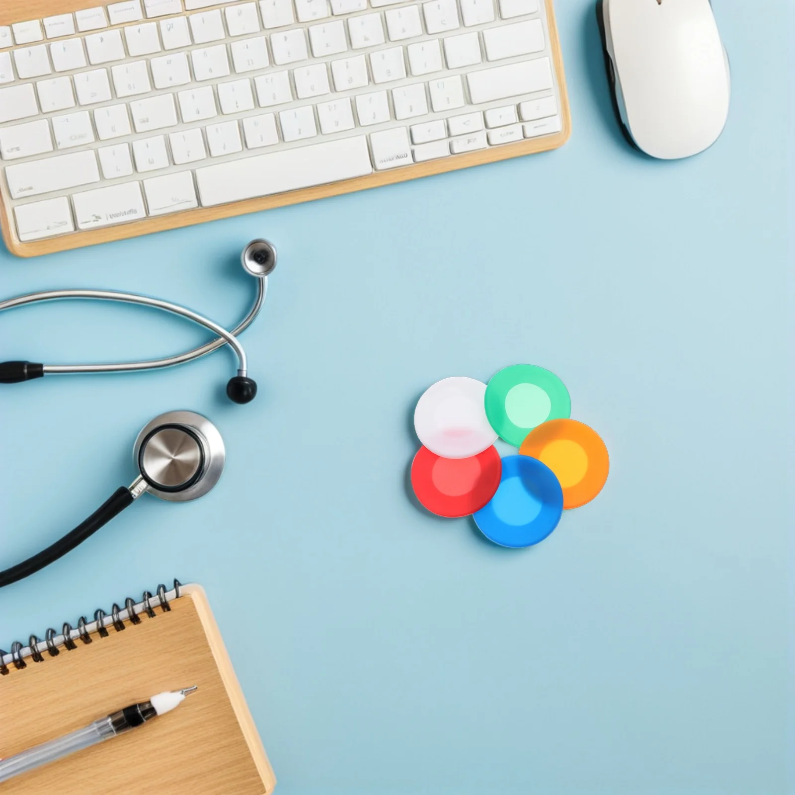 

20pcs Silicone Stethoscope Covers Reusable Protective Diaphragm Head Replacement Parts For Nurses Doctors Medical Use Soft