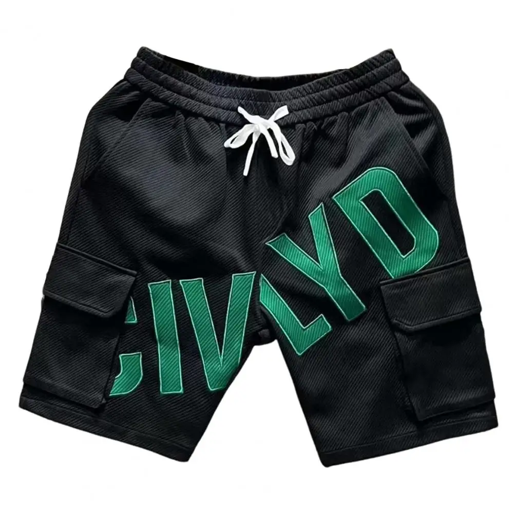 Summer Men's Casual Shorts Korean High-quality Green Twill Shorts Letter Embroidered Sports Pants Fashion Men's Clothing 2023