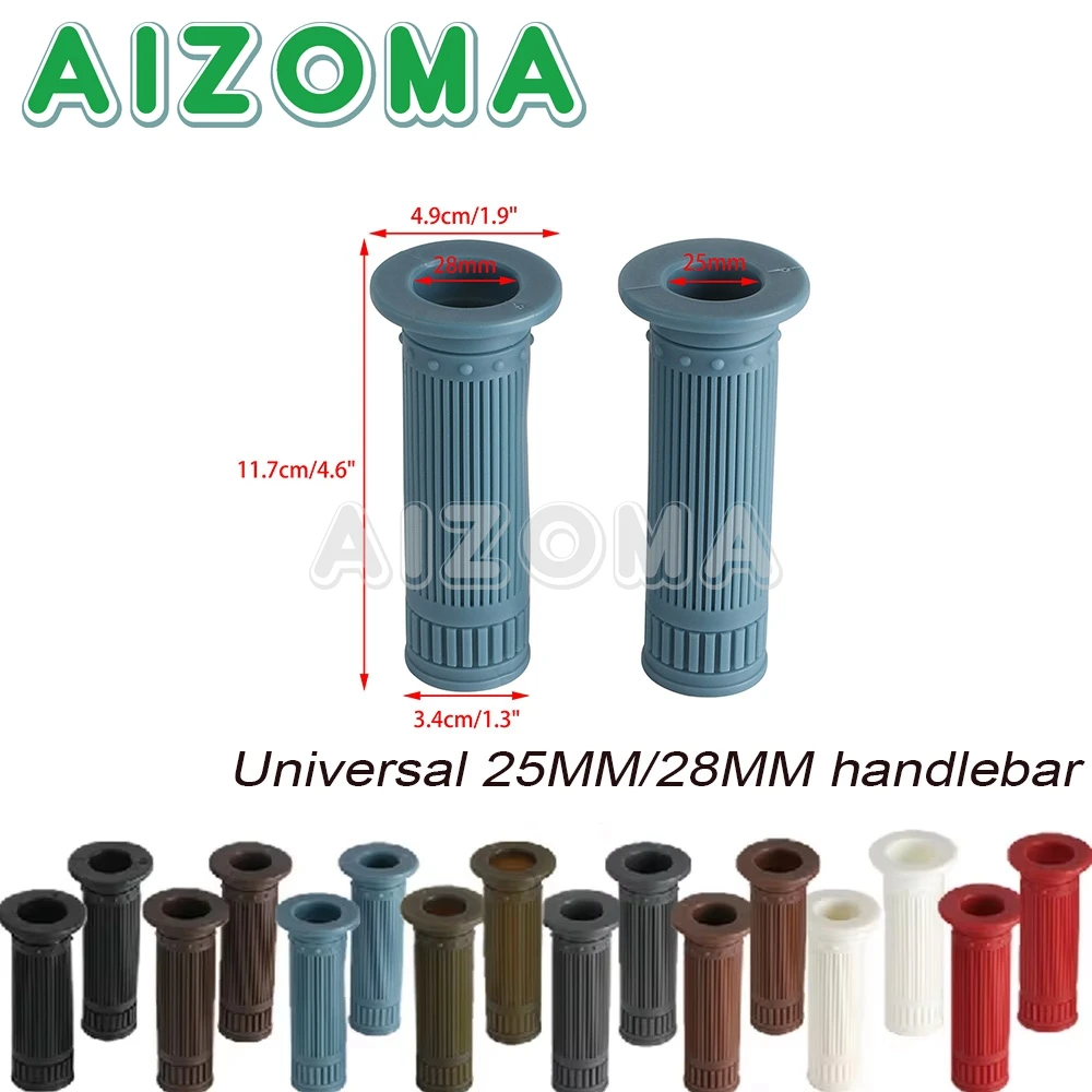 1 Pair 1 inch 25mm 28mm Assist Bar Ends Motorcycle Rubber Handlebar Hand Grips Gel For Cruiser Dirt Street Bike Scooter Enduro