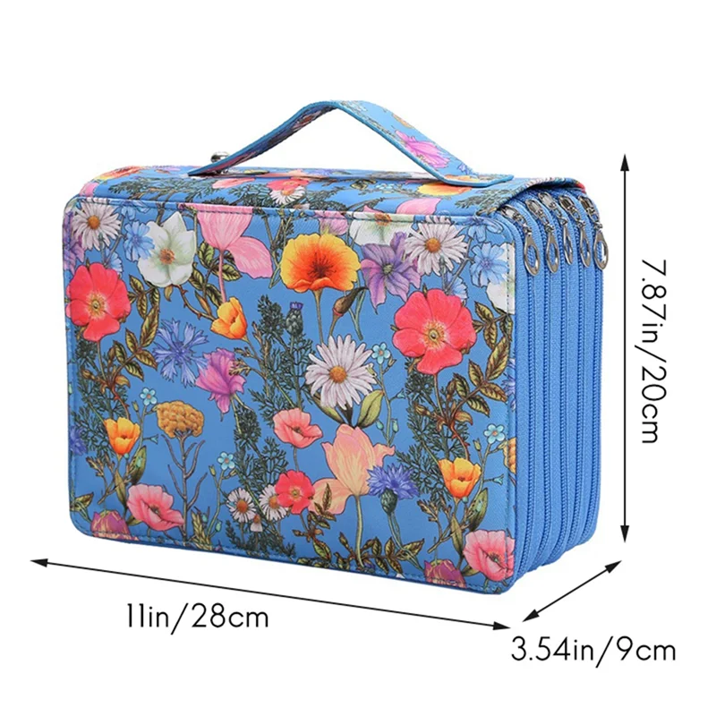 Organizer per astucci colorati con slot EDT-250 con cerniera a 5 strati, borsa portapenne di grande capacità per studenti artisti