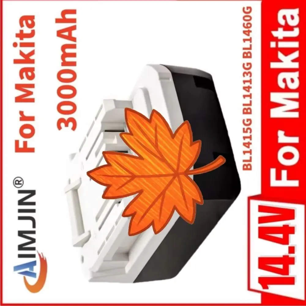 

Rechargeable Li-Ion Battery 14.4V 3.0Ah High Capacity for Makita Models BL1415G BL1413G BL1460G DC18WA UH480D UH520D UM165D UR14