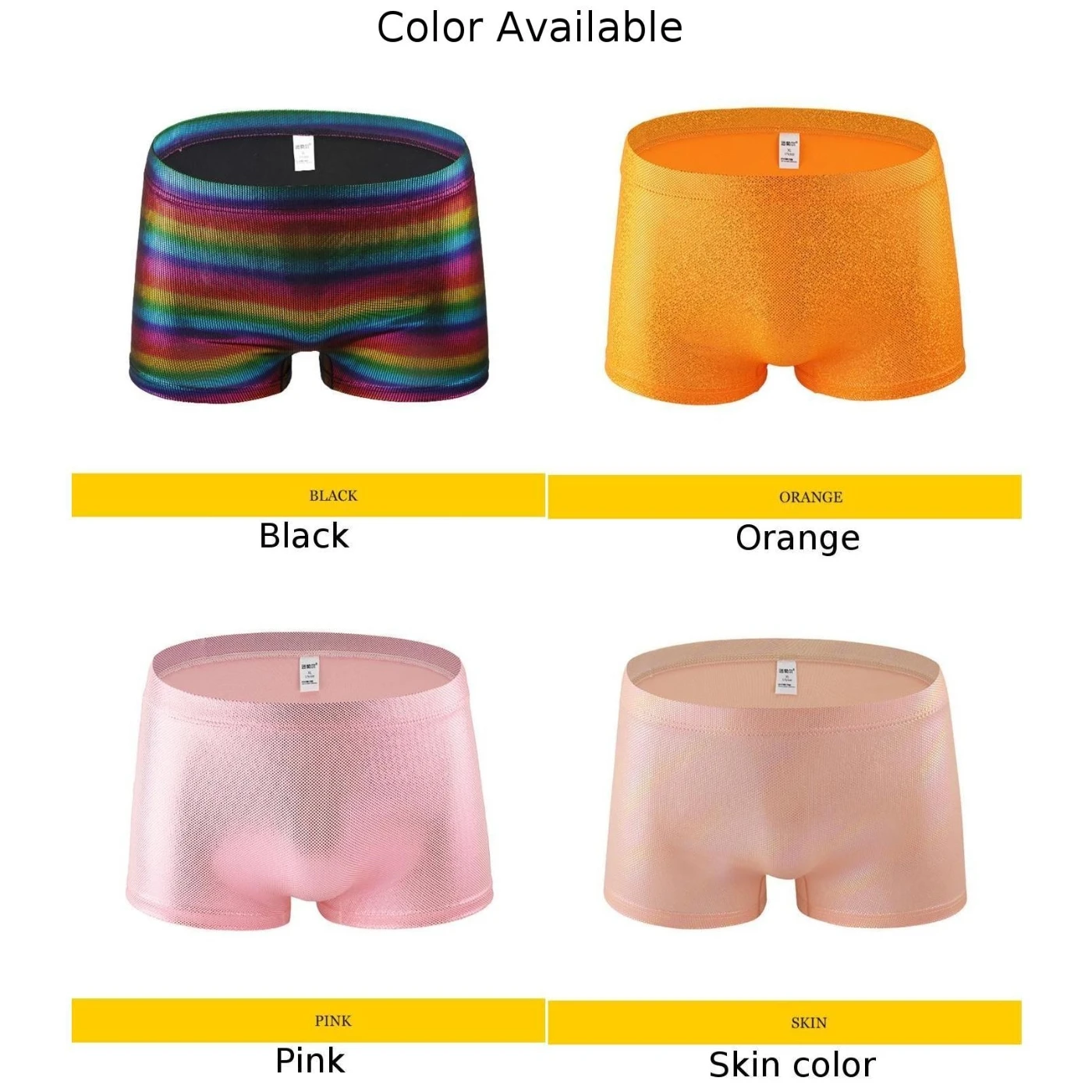 Men Shorts Breathable Briefs Mens Sexy Underwear Gays Sissy Bulge Pouch Stretch Panties Shiny High Stretch Soft Shiny Club