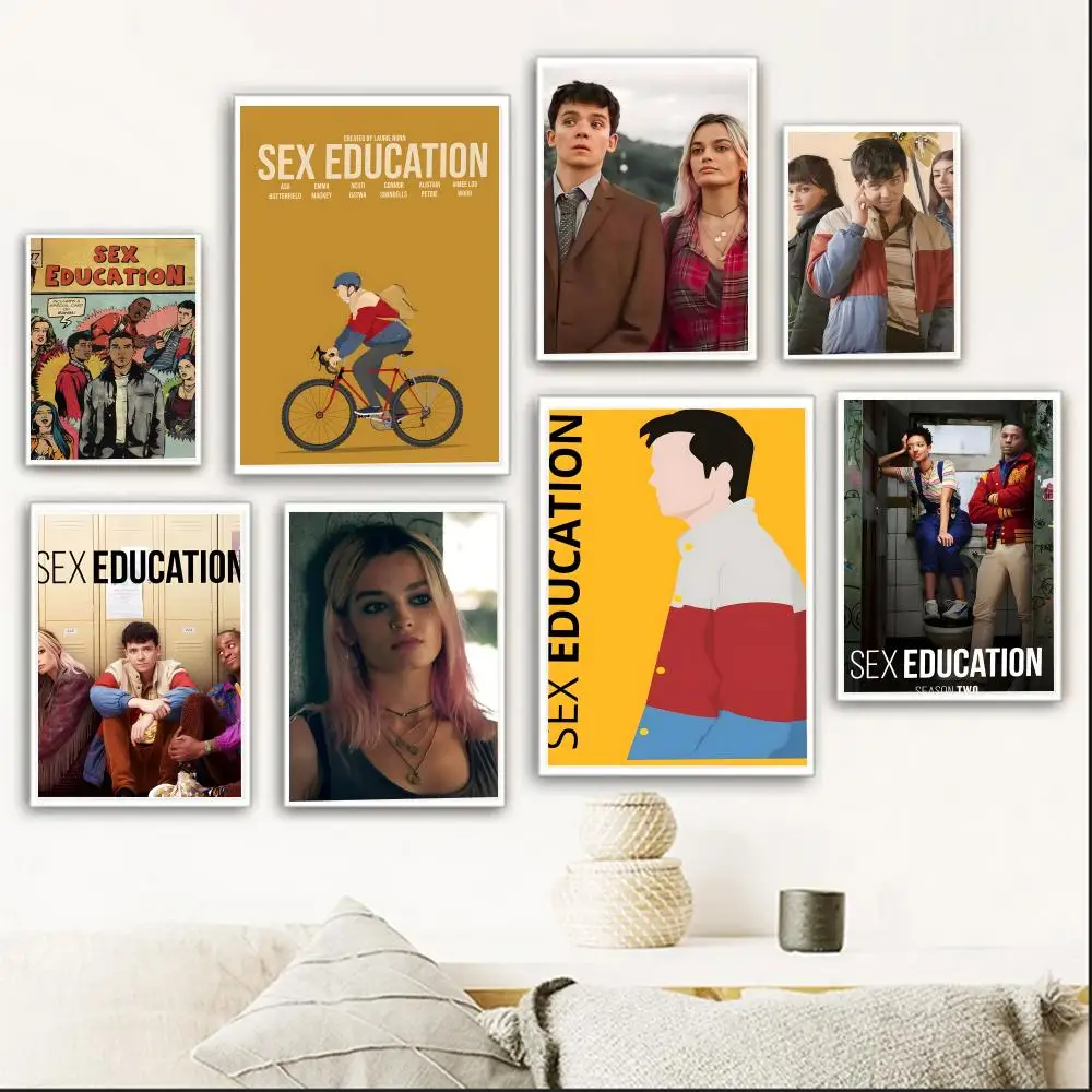 Affiche promotionnelle rétro Witty Relatable B-British Teen Drama S-Sex E-Education pour décoration de salon et bar