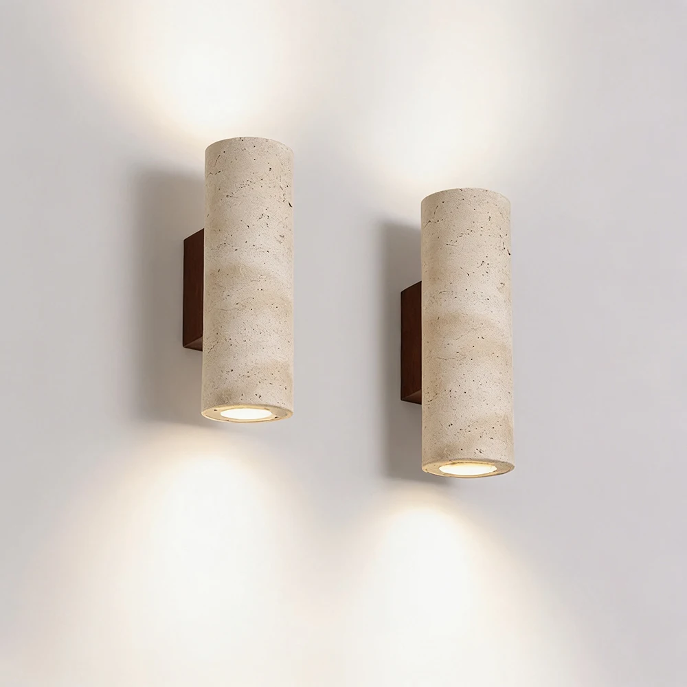 Gelbe Höhlenstein-Wandleuchte LED Nachttischlampe Japan Schlafzimmer Wohnzimmer Wandlicht Travertin Treppenhaus Korridor Dekor Wandlampe