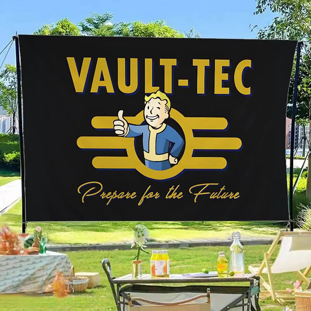 Game Vault Tec F-Fallout Banner Art Printing Japanese Wall Flag Anime Wall Hanging Home Decor