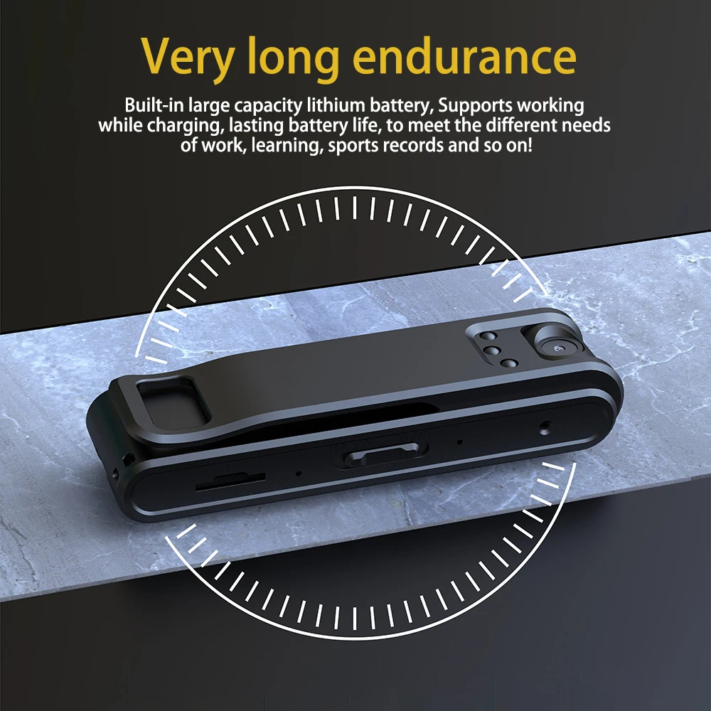 Mini HD 1080P Camera Portable Small Digital Video Recorder Super Long Battery Life Night Vision DV Camera with Magnetic Clip