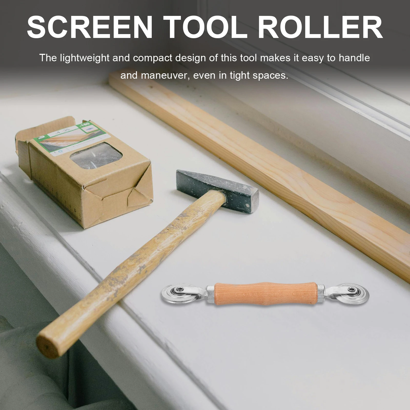 

Window Screen Spline Roller Tool Mesh Repair Rolling With Bearing Compact Lightweight Smooth Operation Compatible Pressure Strip