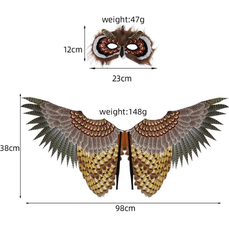 어린이 올빼미 마스크 날개 세트, 시뮬레이션 모델, 신제품