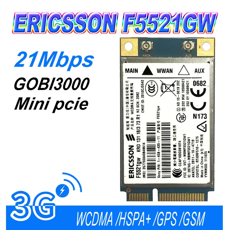 Universal F5521GW gobi3000 gobi 3000  HSPA EDGE 21Mbps 3G Card WWAN WANL WCDMA