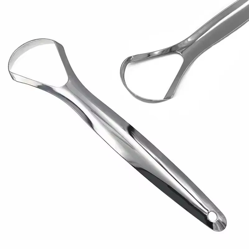 1-4Pcs  Stainless Steel Tongue Scraper Oral Hygiene Tool - Halitosis Remover Fresh Breath Brush for Cleaning Tongue Coating