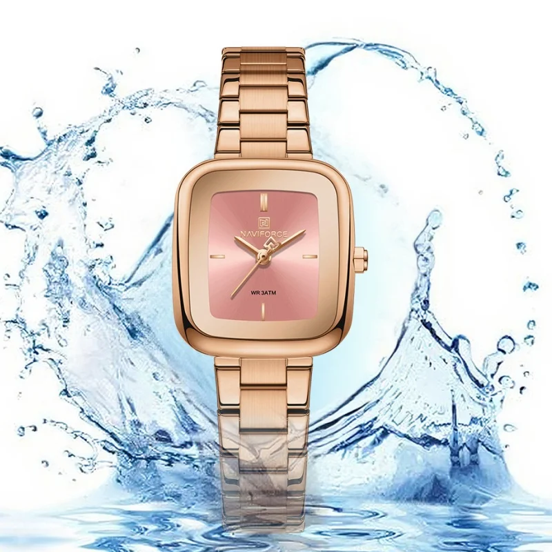 

NAVIFORCE Casual Woman Quartz Watch Retro Watches 3ATM Waterproof Stainless Steel Watchband High Quality Ladies' Watches NF5075