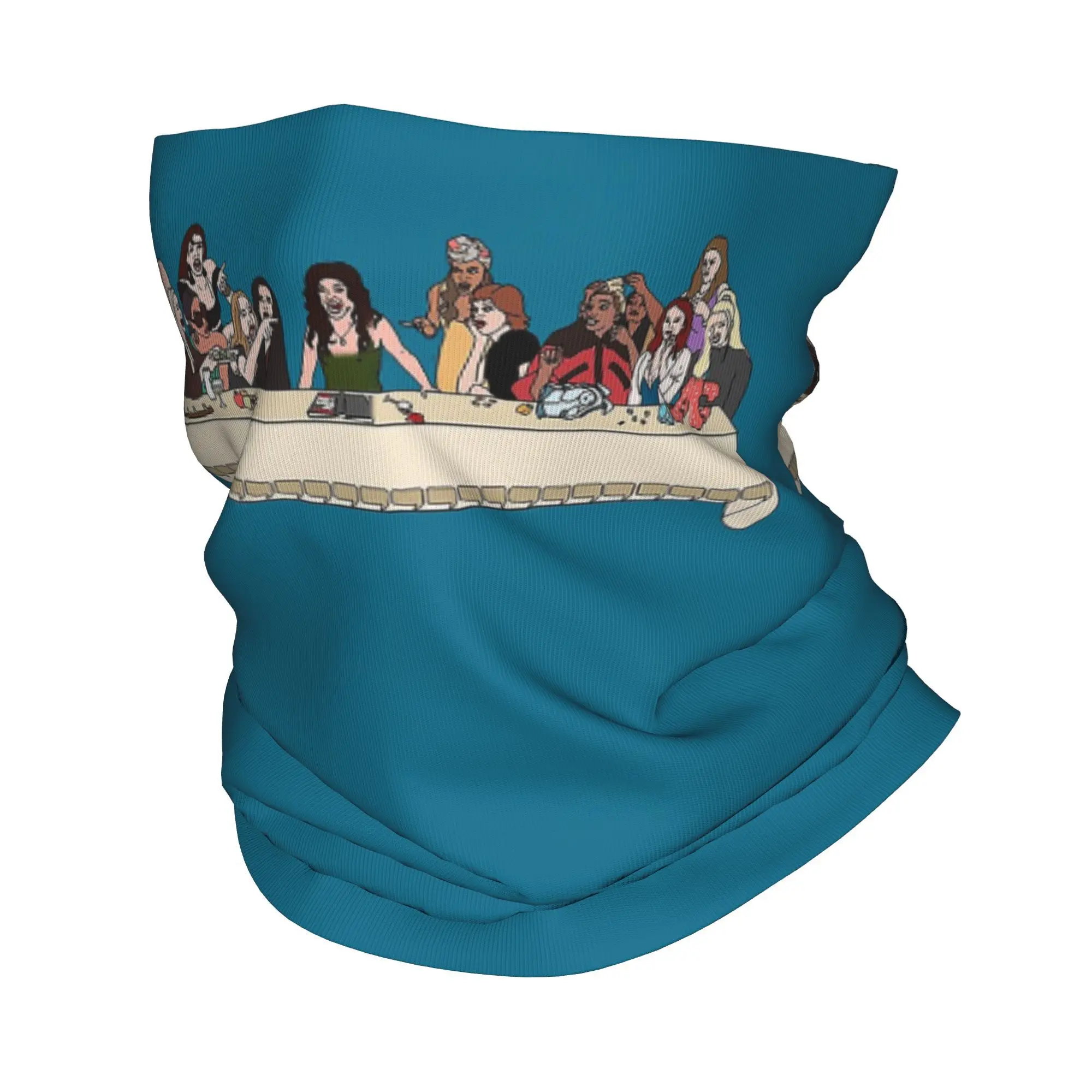 العشاء الأخير لربات البيوت الحقيقية باندانا غطاء الرقبة قناع مطبوع وشاح متعدد الوظائف أغطية الرأس الرياضة في الهواء الطلق للجنسين الكبار