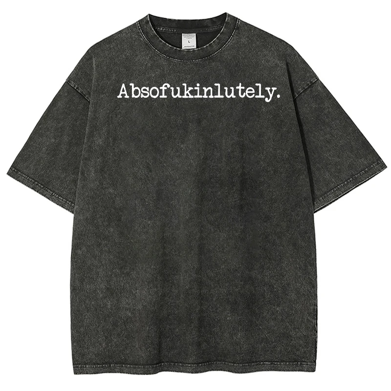 

Classic Letter Design Washed T-Shirt Men'S Oversized Minimalist Style Cotton Tee Women'S Daily Multi-Color Trendy Short Sleeve