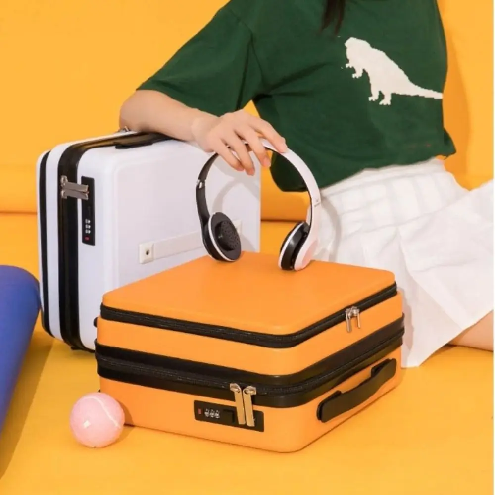 16 Inch Mini Travel Suitcase Cosmetic Box Hand Luggage Organizer Makeup Case Small Password Box Boarding Case