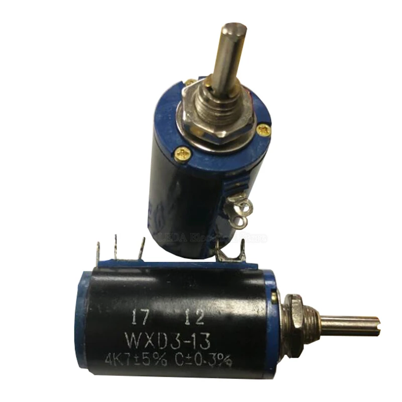 2Pcs WXD3-13 2W Multi-Turn Wire Wound Potentiometer 10 Turn 1K 2K2 3K3 4K7 10K Speed Regulation And Frequency Conversion