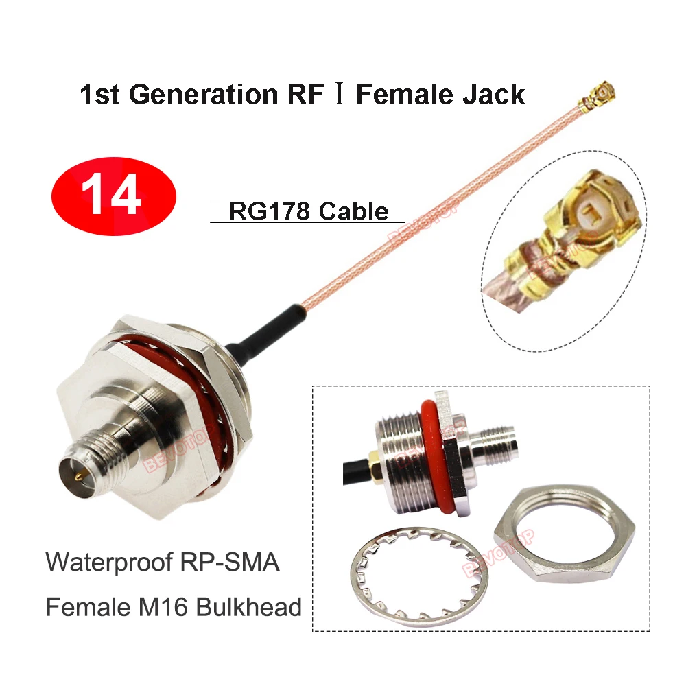 10 STKS/PARTIJ RP-SMA/SMA Female naar uFL/u.FL/IPX-1 Vrouwelijke Connector RF Coax Pigtail Antenne Extension Jumper RG178 SMA naar IPX Kabel