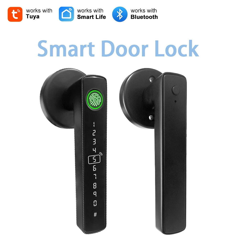 

Tuya 5-in-1 Smart Lock Fingerprint Password Key Card Smart Life APP Unlocks Warehouse Hotel Bedroom Electronic Lock