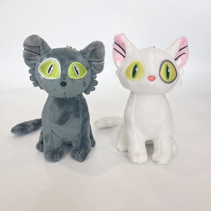 10CM Cute Anime Black and White Minister Cat Doll Plush Toy Cartoon Animal Doll Soft Plush Keychain Bag Decoration Birthday Gift