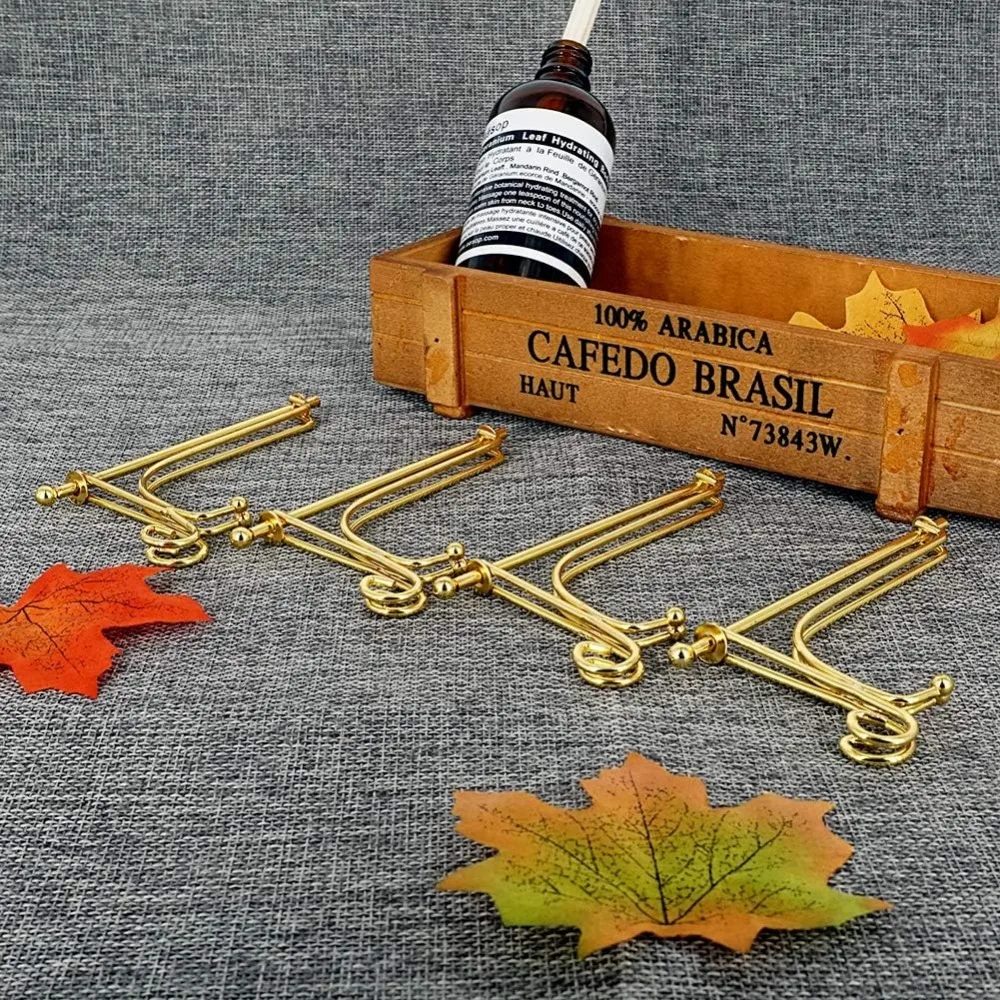 4 Inch Gold Easel Plate Holder Decorative Display Stands for Photo, Picture Frames, Decorative Plates(Pack of 4)