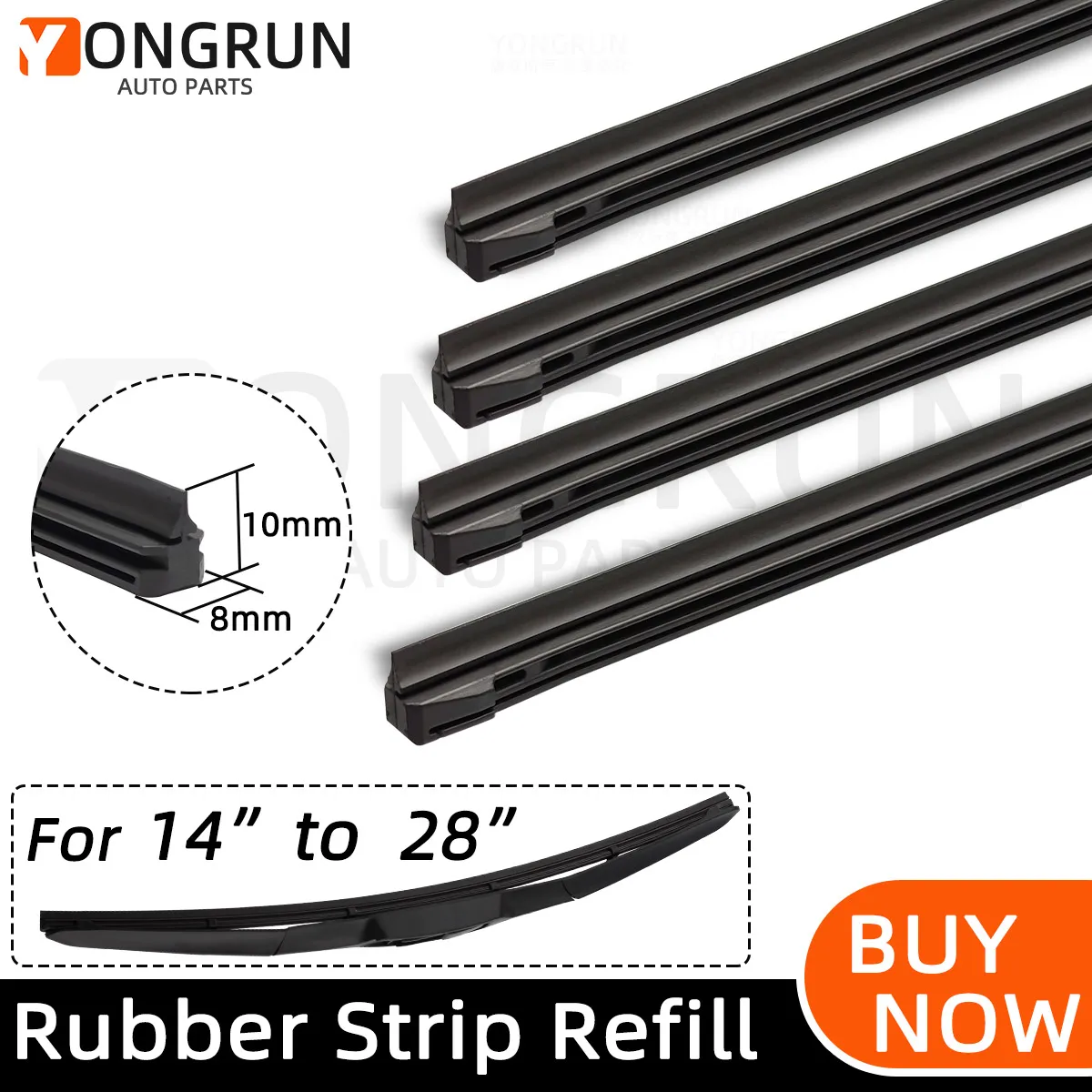 Windshield wiper blade modification parts, automotive windshield wiper rubber strips, automotive, truck, SUV general automotive