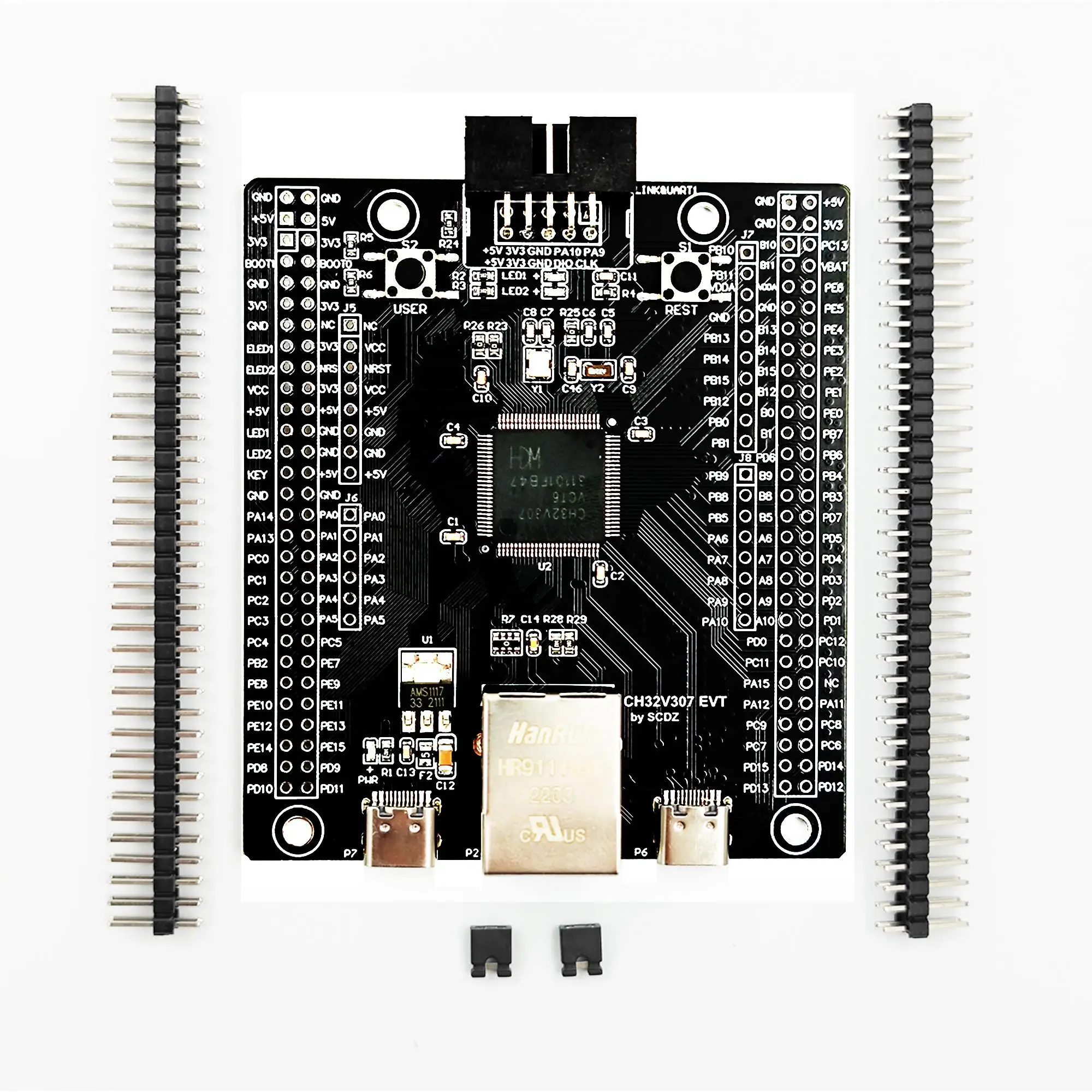 CH32V307 Evaluation Board RISC-V MCU Onboard Wch-link CH32V307VCT6 CH32V307V-EVT-R1 WCH