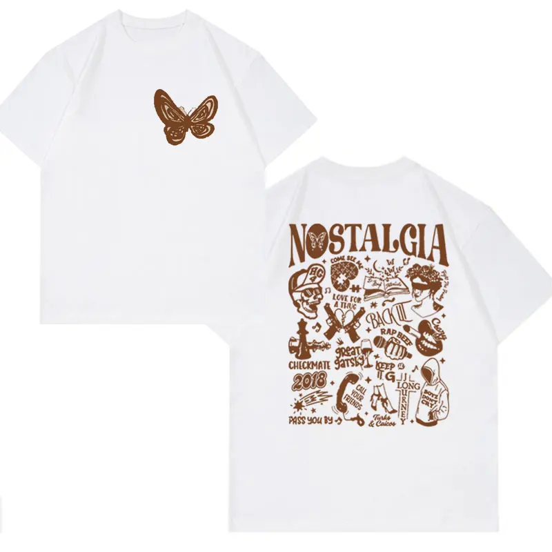 Rapper Rod Wave Nostalgia Butterfly T Shirt Men's Women's Clothes Harajuku Aesthetic Fashion T-shirt Hip Hop Streetwear Tshirts