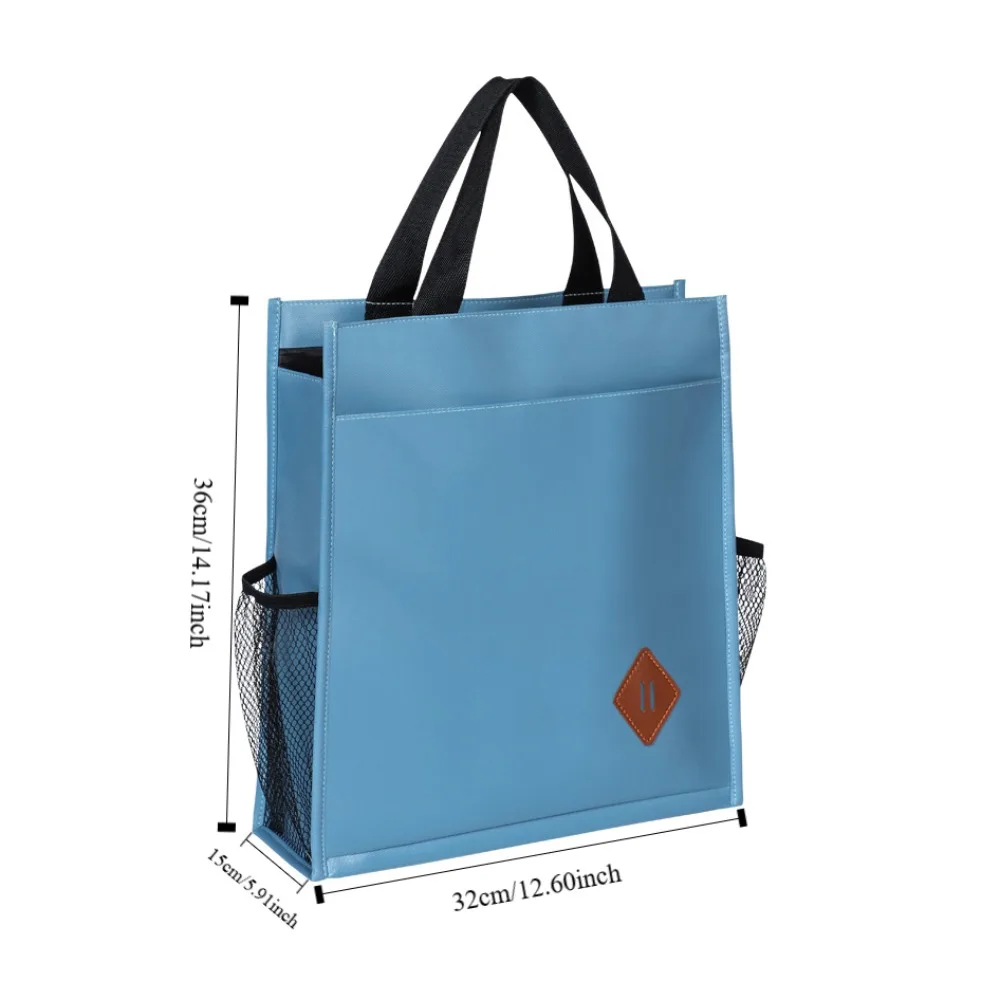 Large-capacity A4 File Tutorial Bags Stationery Multifunction School Tutorial Storage Bag Portable Casual Student Tote Handbag