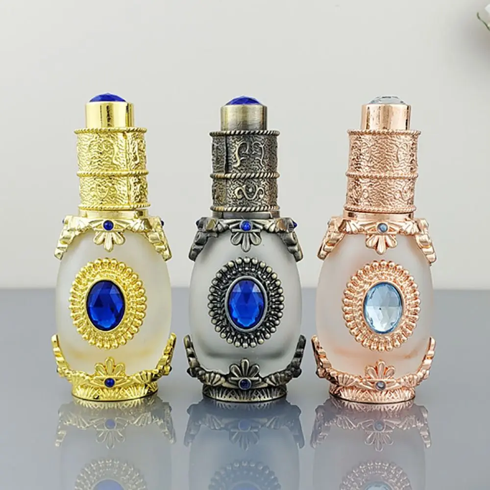 

High-quality Glass Pressure Pipette Bottle Refillable 12ML Perfume Bottles Empty Portable Cosmetic Container