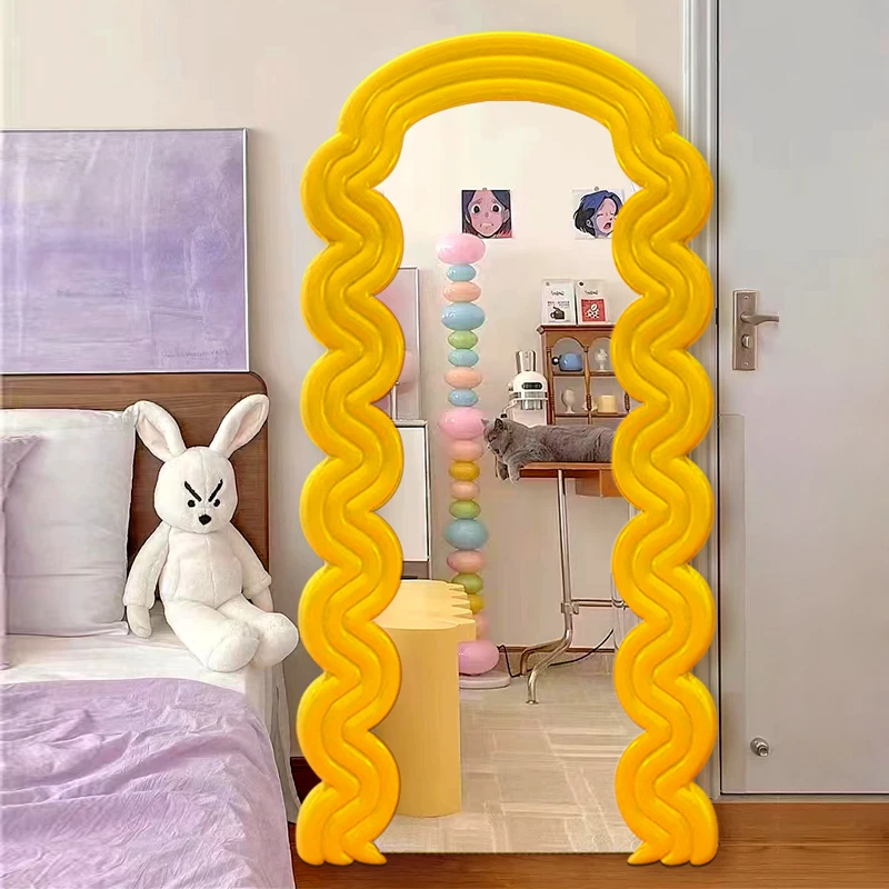 

Internet celebrity mirror full-length mirror household special-shaped wall-mounted wave full-length mirror