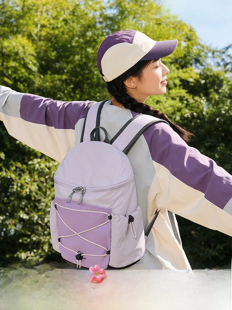 small-size-bucket-backpack-leisure-simple-style-waterproof-for-daily-use-double-shoulder-strap-unisex-backpack-by-wang-town