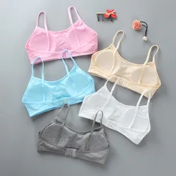 Young Girls Cotton Training Bras Teenager Girls Sport Yoga Underwear Teen Kids Wireless Bra 7-14Y Sports Bra