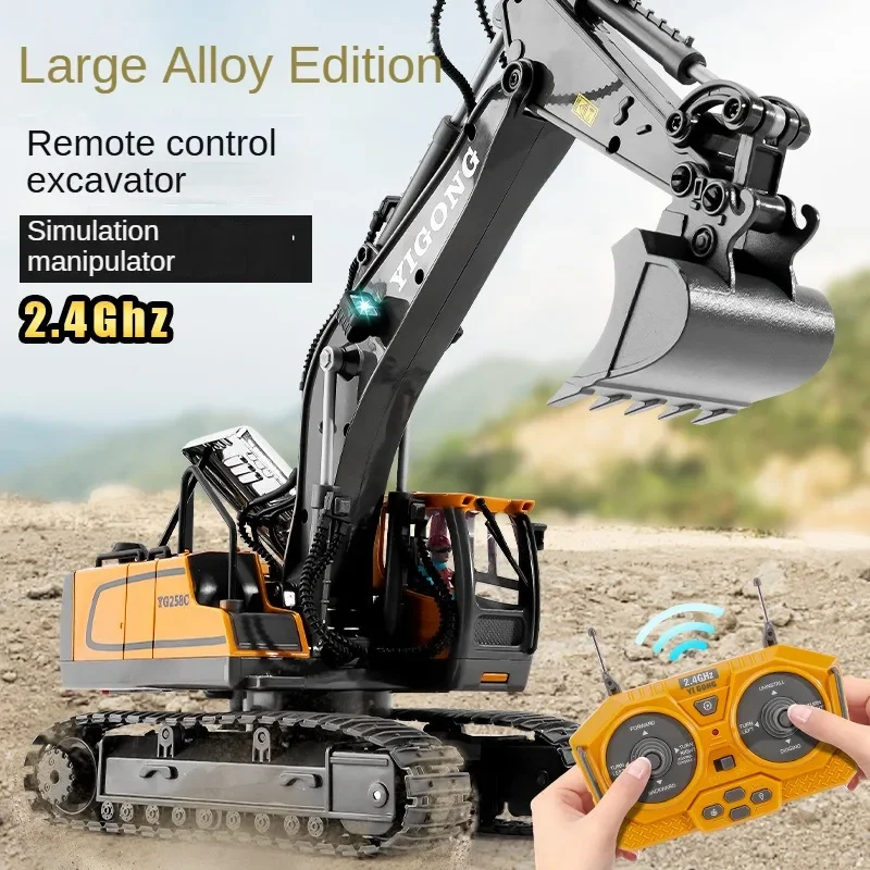 2.4G Rc Crawler Excavator Remote Control Model 1:24 Simulation Boy Children Rc Engineering Vehicle Model Toy  Boys Birthday Gift